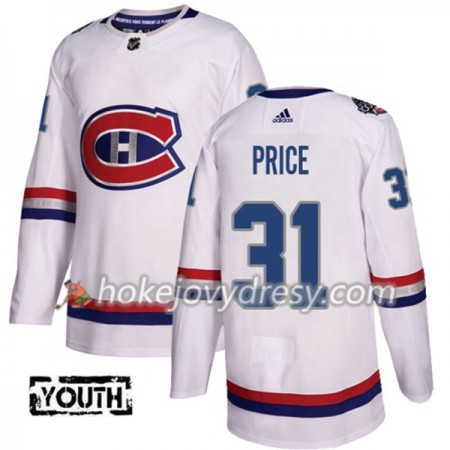 Dětské Hokejový Dres Montreal Canadiens Carey Price 31 Bílá 2017-2018 Adidas Classic Authentic